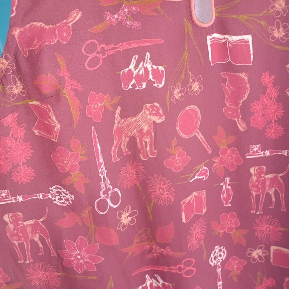 Modcloth Womens Medium Sleeveless Blouse Steampunk Sherlock Holmes - Picture 4 of 5